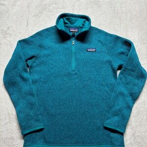 Patagonia W's Better Sweater 1/4 Zip Fleece Women's‎ M Pullover Blue Green